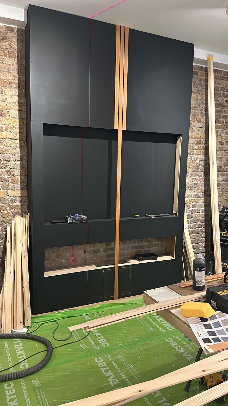 Bespoke TV & Fireplace Feature Wall by KTS WoodArt